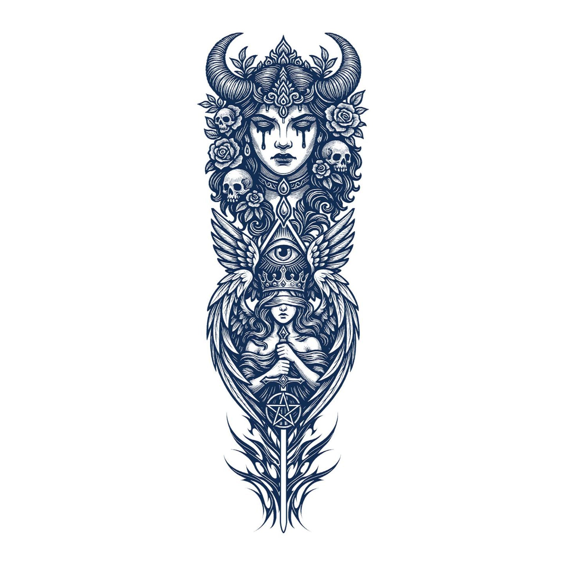 Horned Goddess & All-Seeing Eye