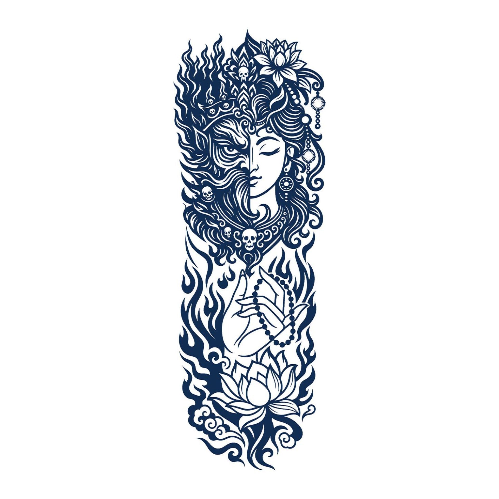 Dual-Faced Deity with Lotus