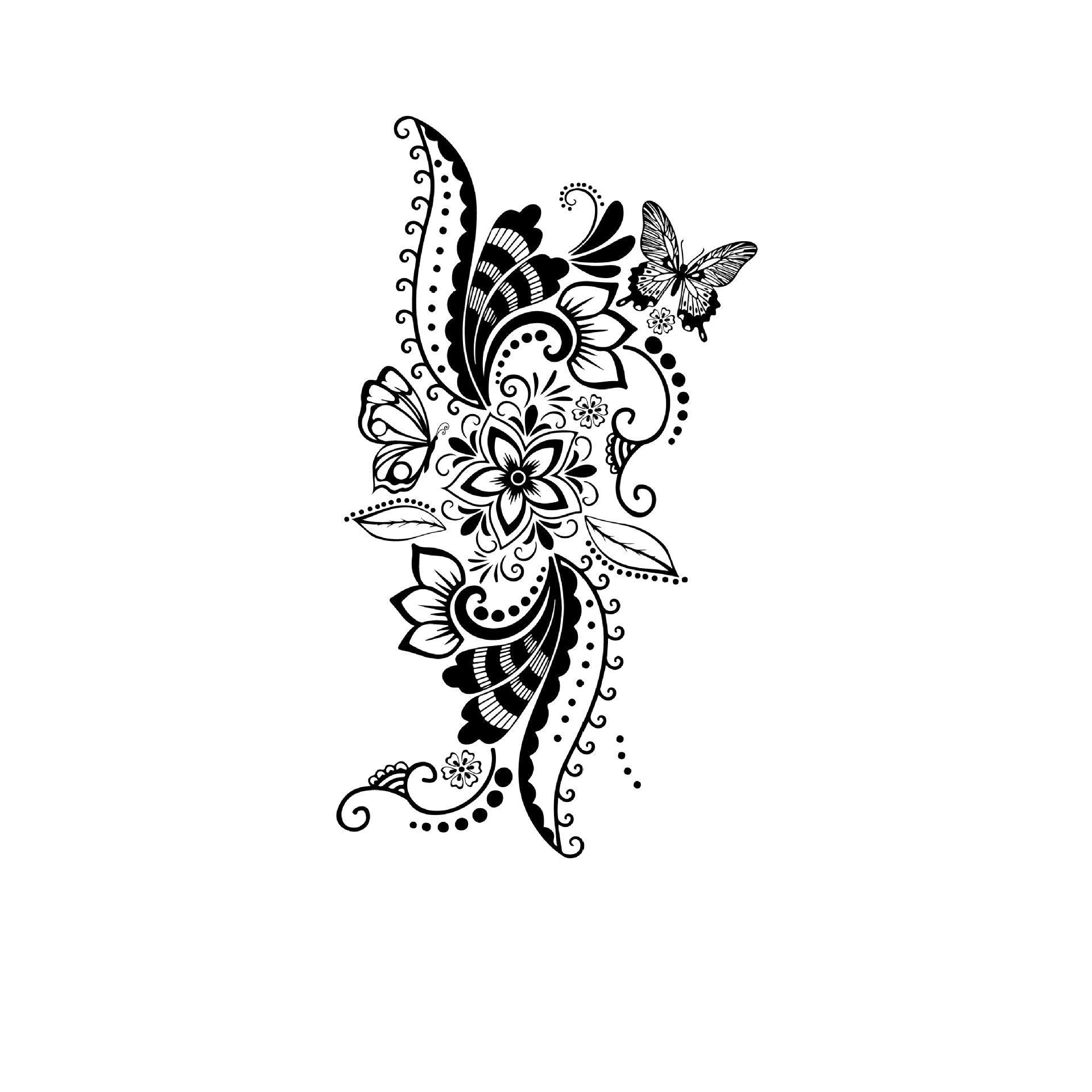 Antler & Butterfly Flourish