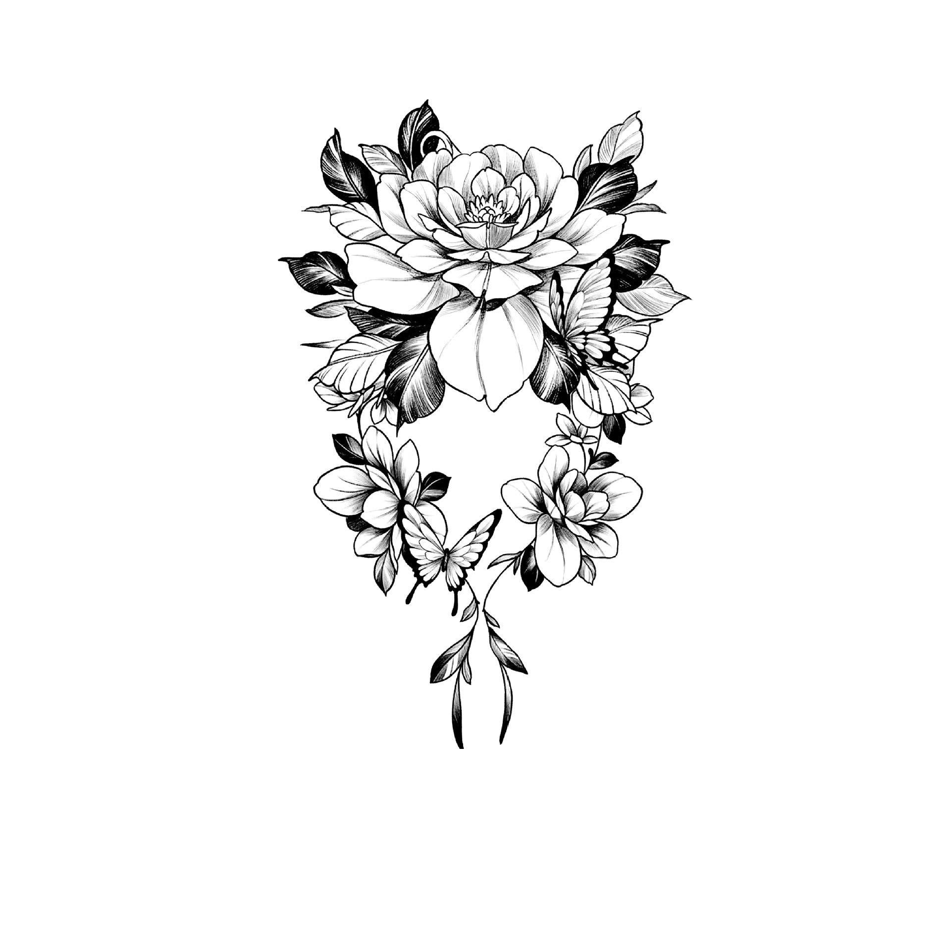 Peony Butterfly Cascade