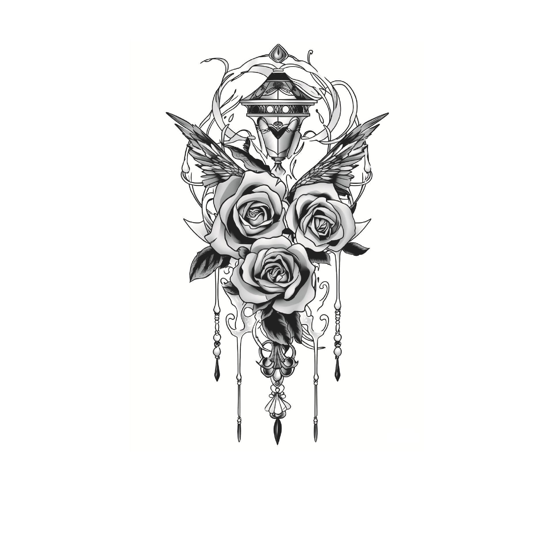 Lantern & Rose Adornment