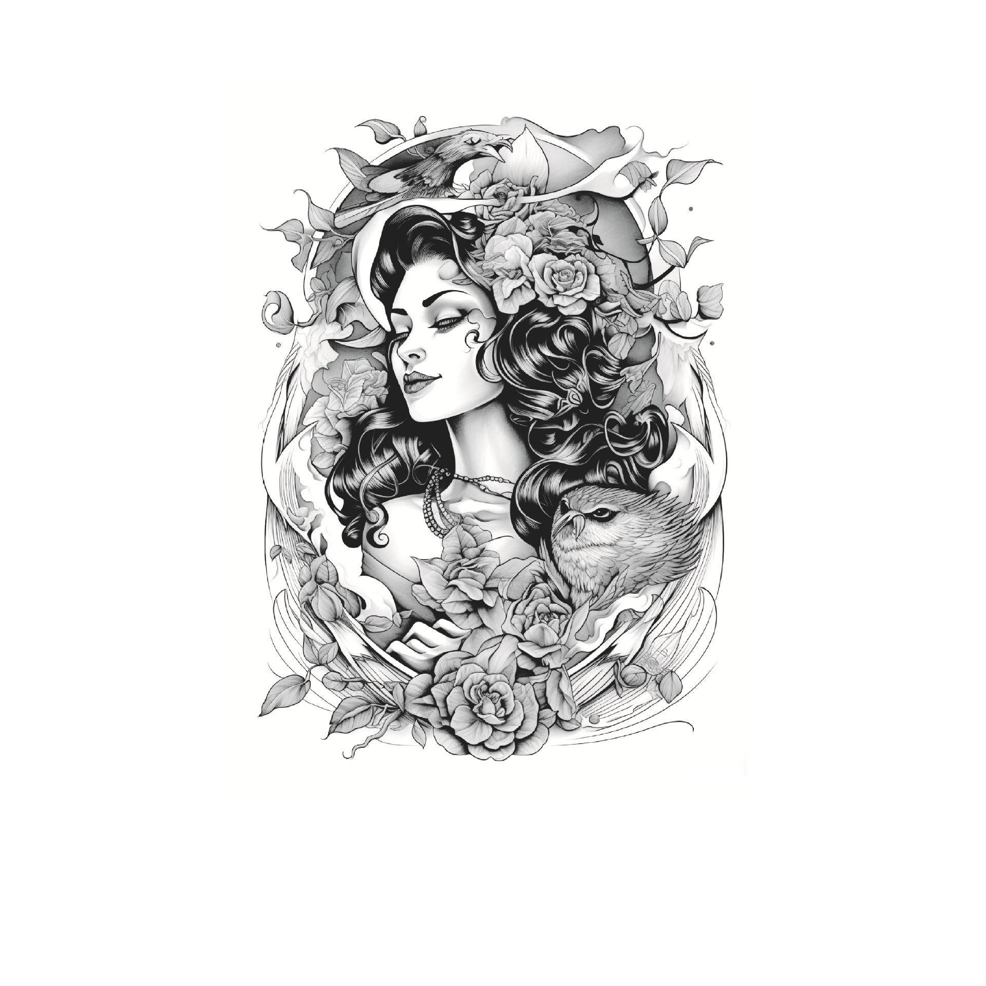 Floral Lady & Aviary