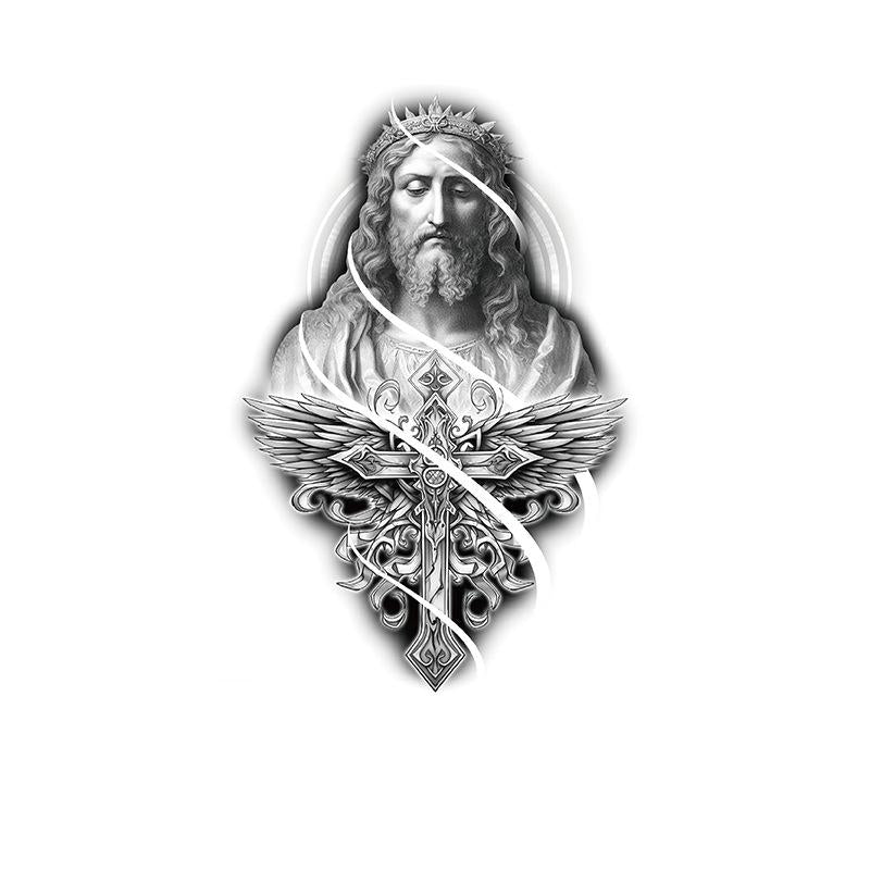 Winged Cross & Figure