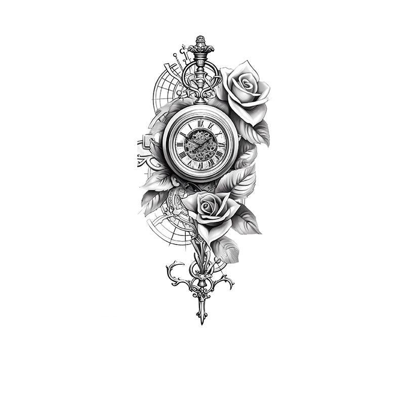 Steampunk Clock & Rose