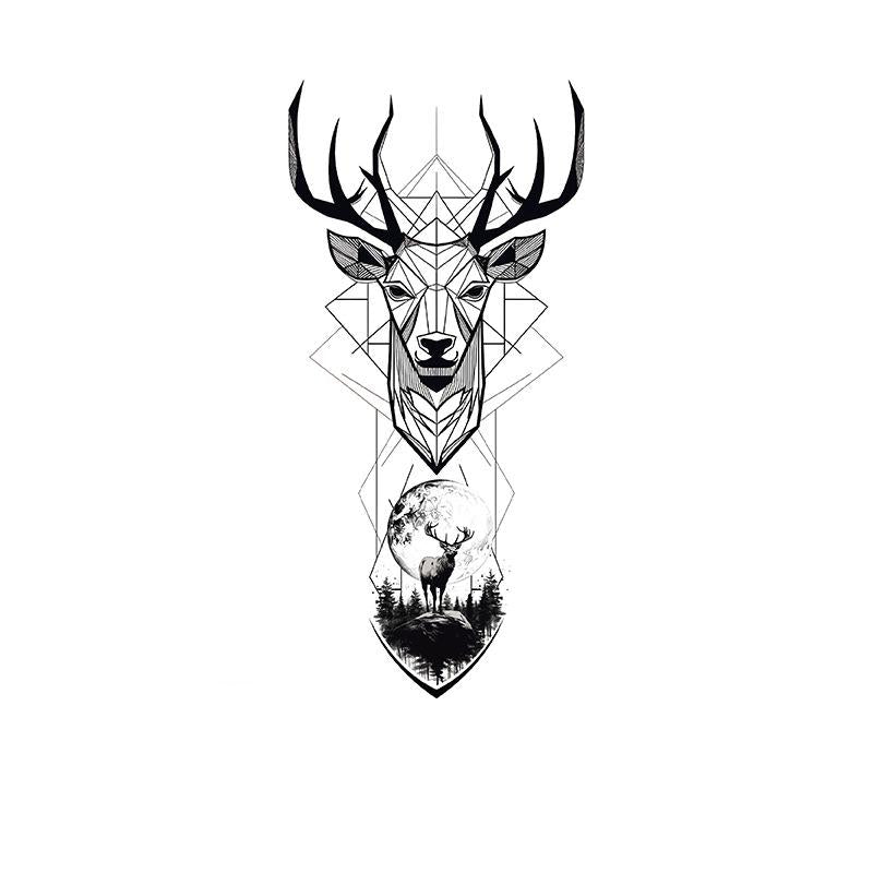 Polygonal Deer & Moon