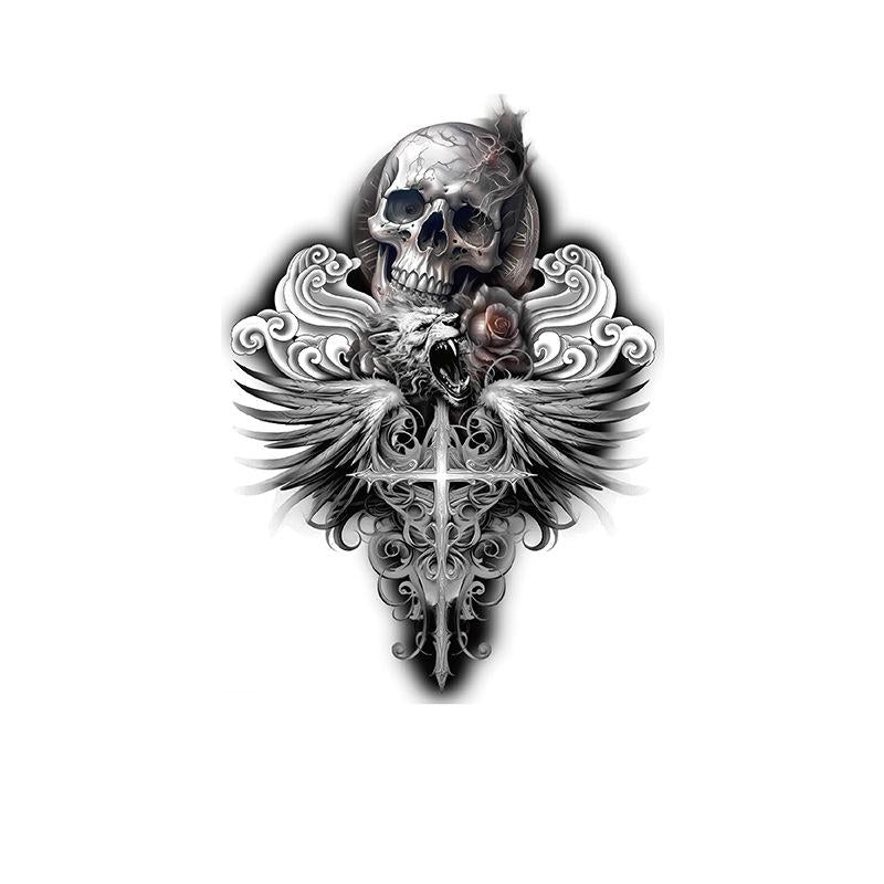 Skull Cross & Wings