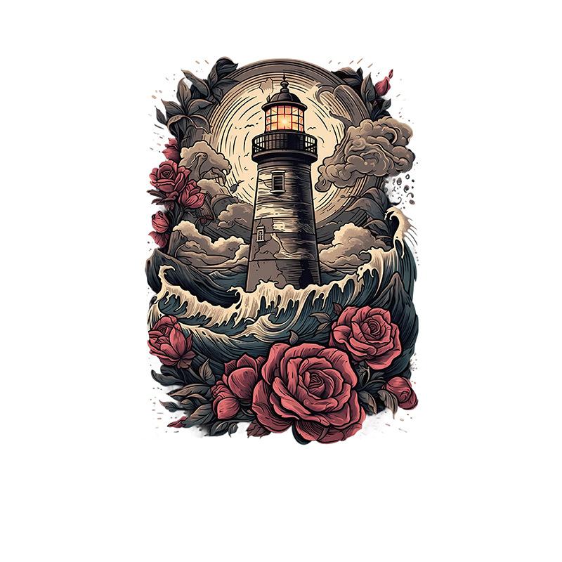 Lighthouse & Red Roses