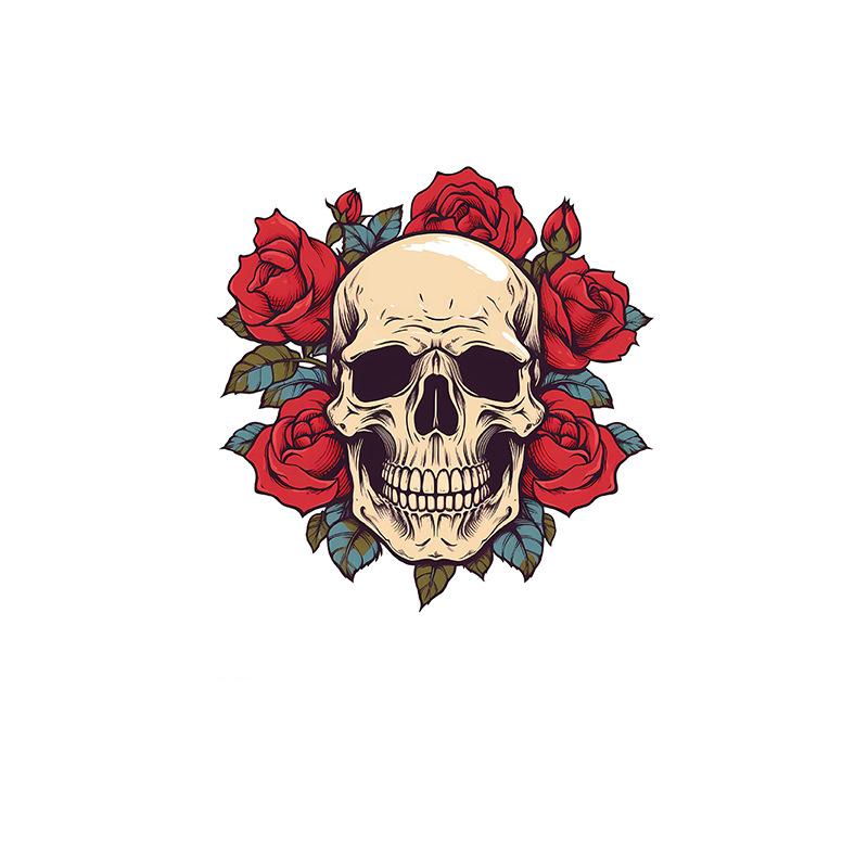 Skull & Red Roses