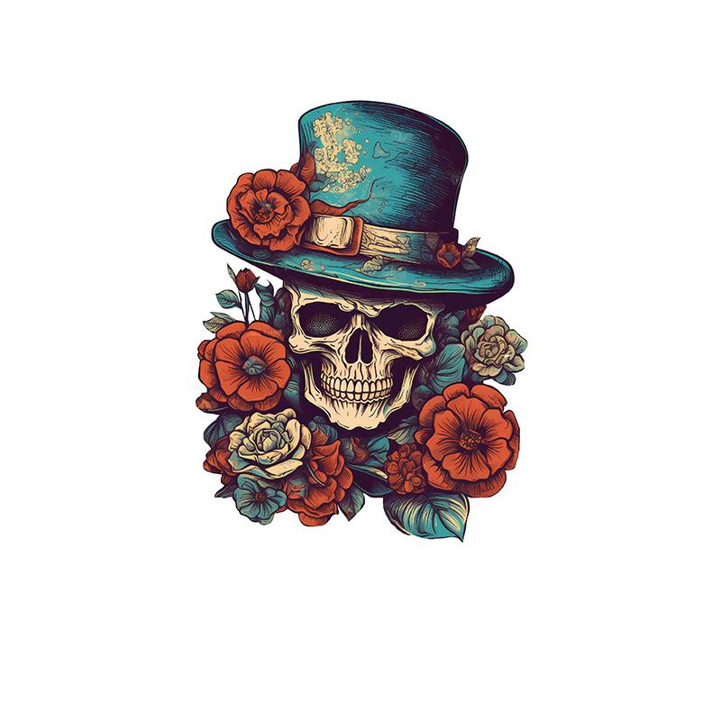 Top Hat Skull & Blooms