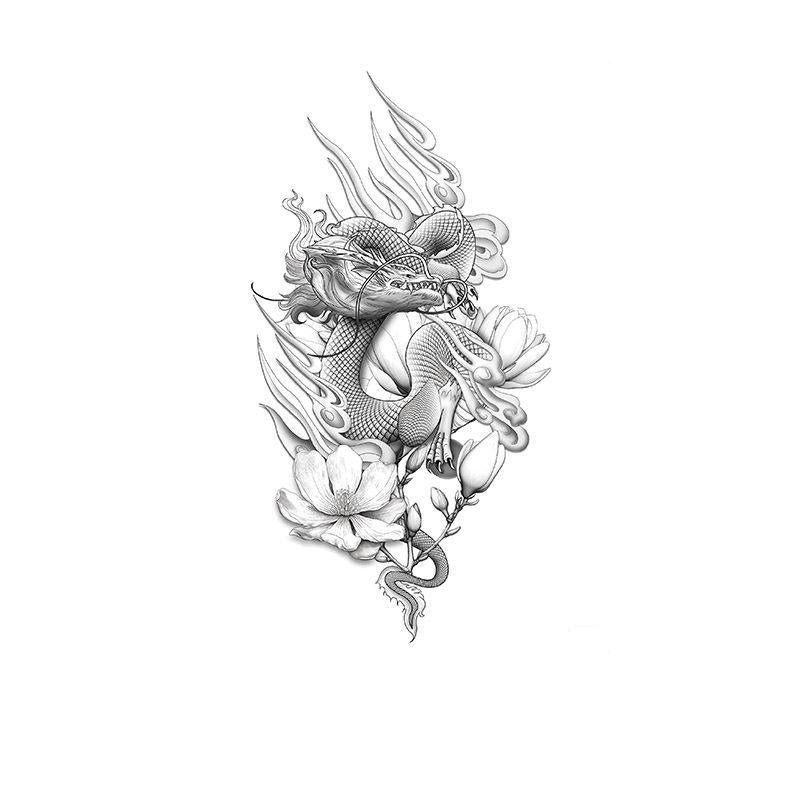 Dragon & Magnolia Blossoms