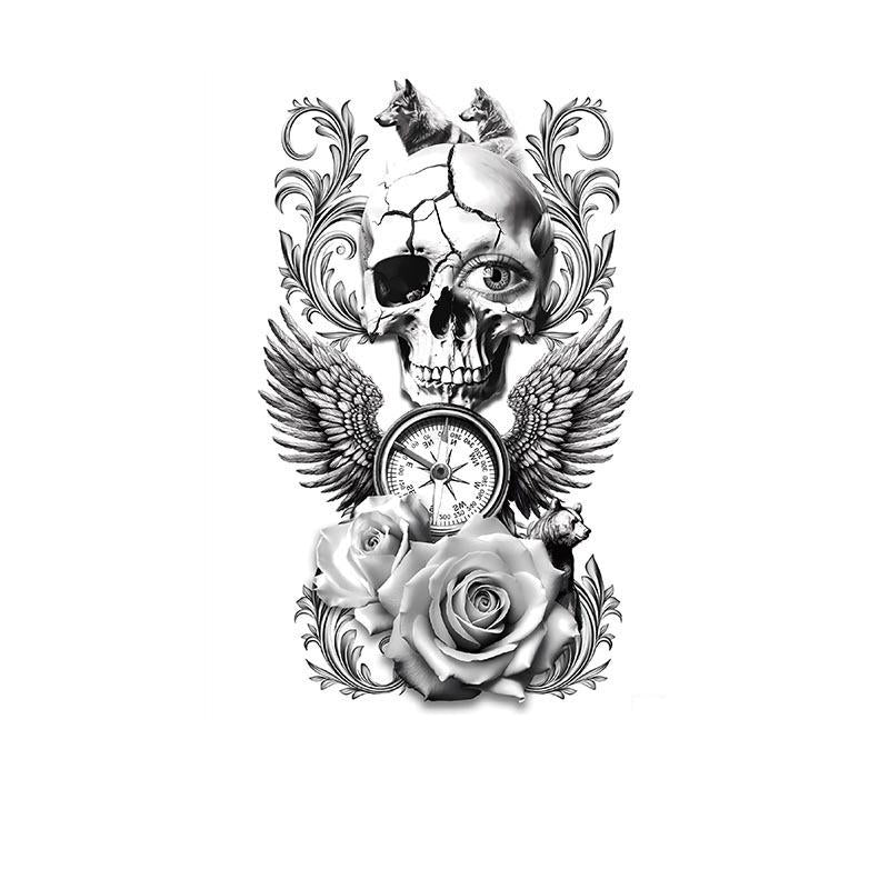 Skull, Wings & Compass