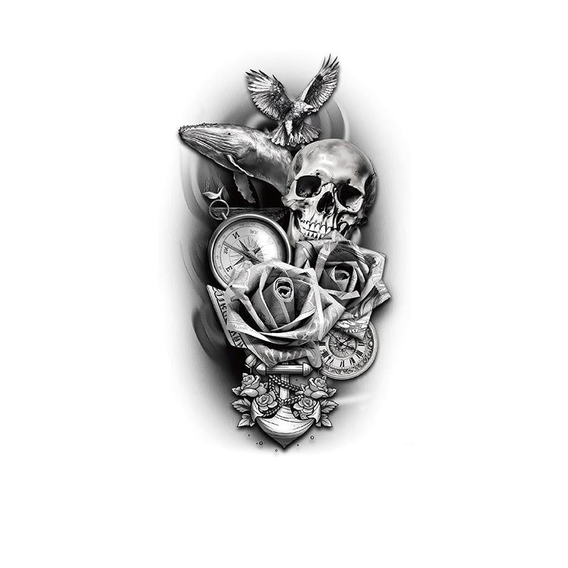 Skull, Whale & Eagle