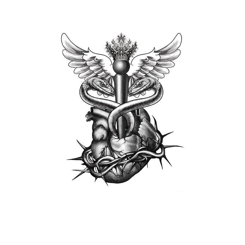 Caduceus & Thorned Heart