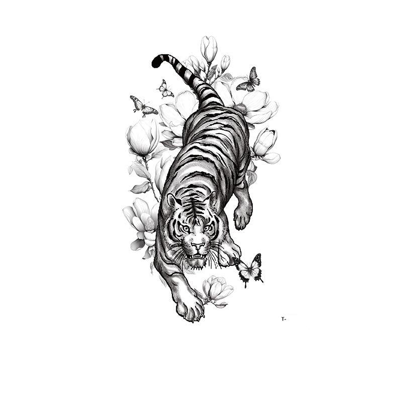 Tiger Among Magnolias & Butterflies