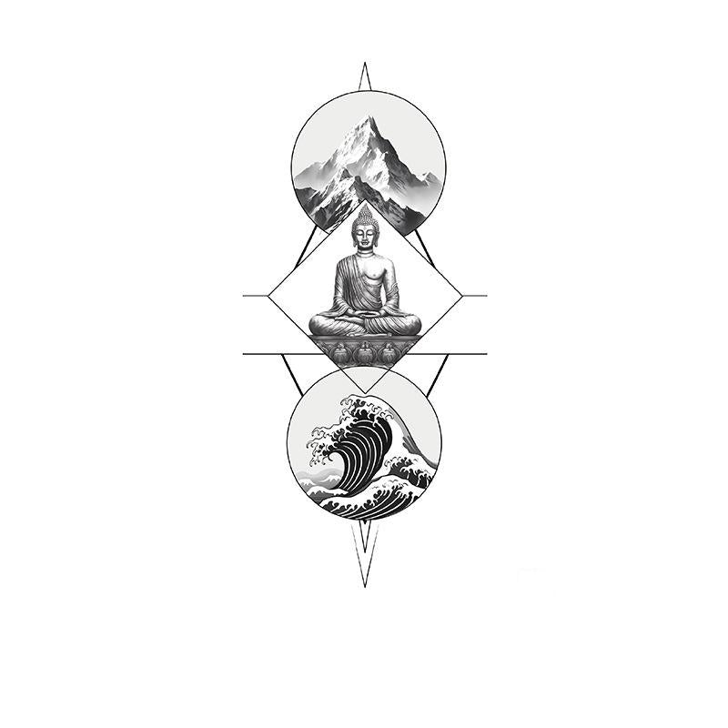 Buddha Between Mountain & Wave