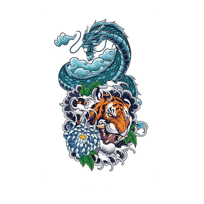 Dragon, Tiger & Chrysanthemum