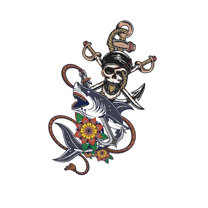 Pirate Skull, Shark & Anchor