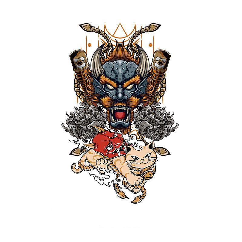 Oni Mask, Scrolls & Lucky Cats