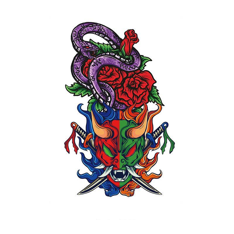 Purple Snake, Roses & Dual Oni