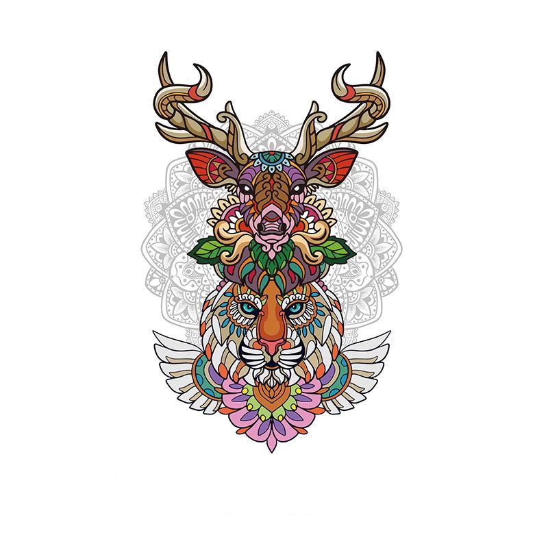 Patterned Deer & Tiger