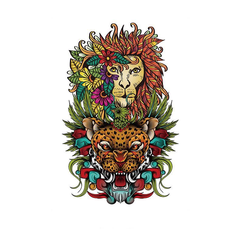Lion & Jaguar with Florals