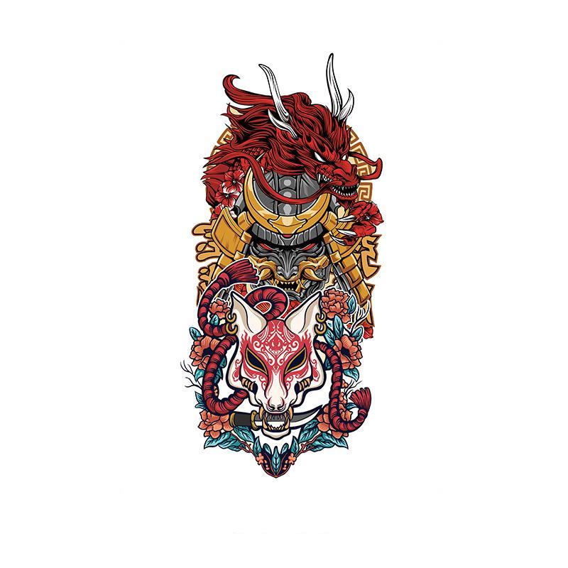 Red Dragon, Samurai & Fox Mask