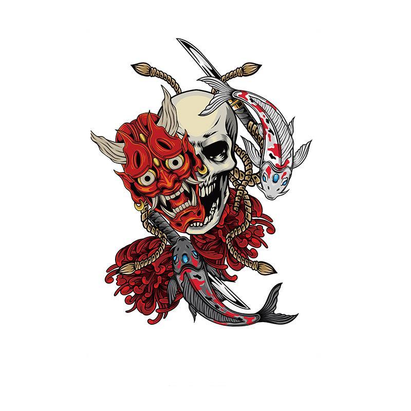 Oni Skull & Koi