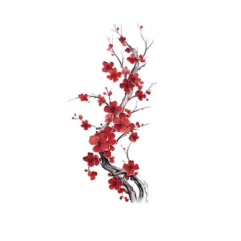 Red Plum Blossom Branch