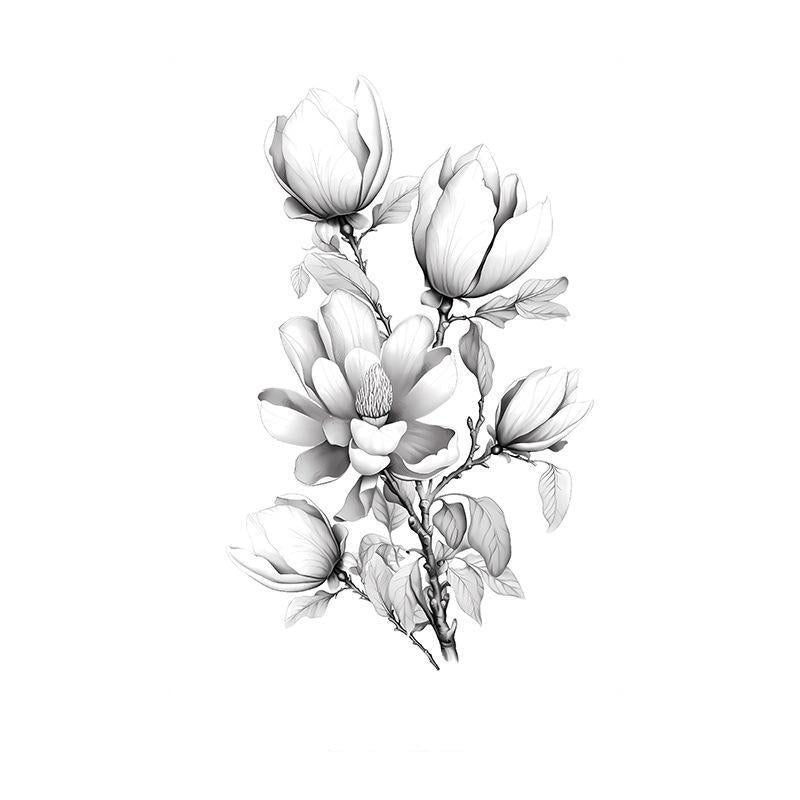 Monochrome Magnolia Sprig