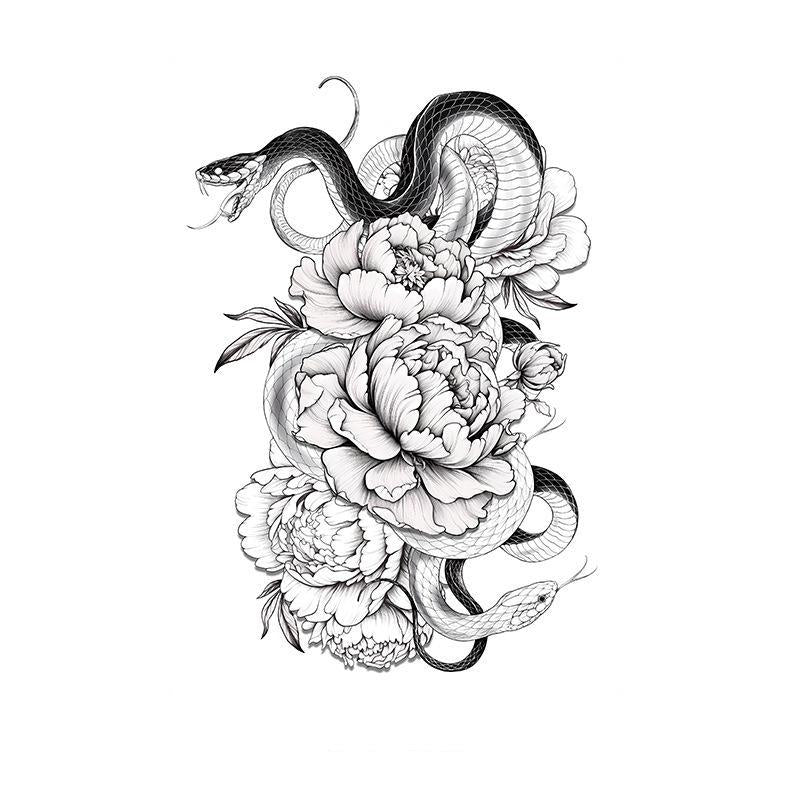 Dual Snake & Peonies