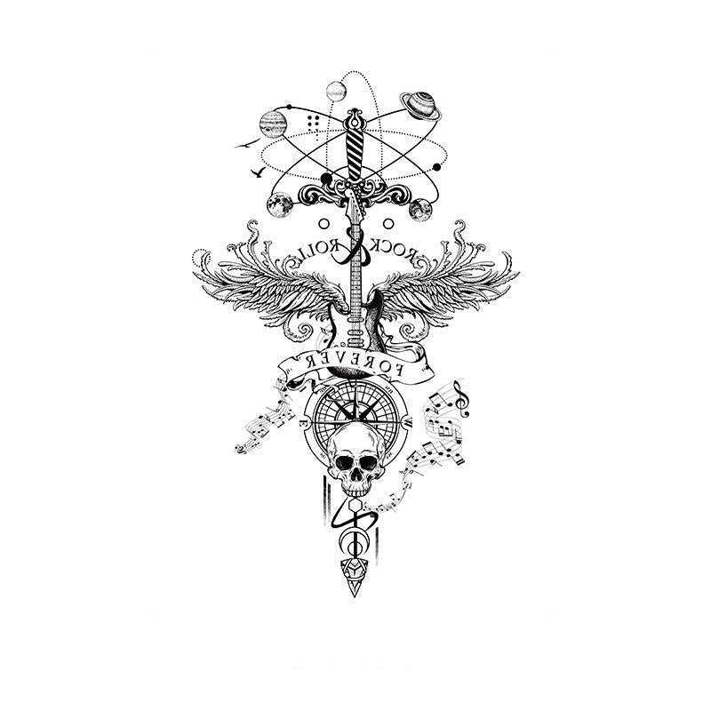 Guitar, Skull & Cosmic Elements