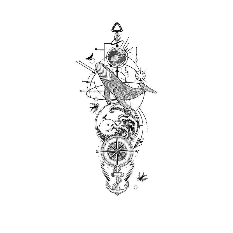 Whale, Compass & Nautical Symbols