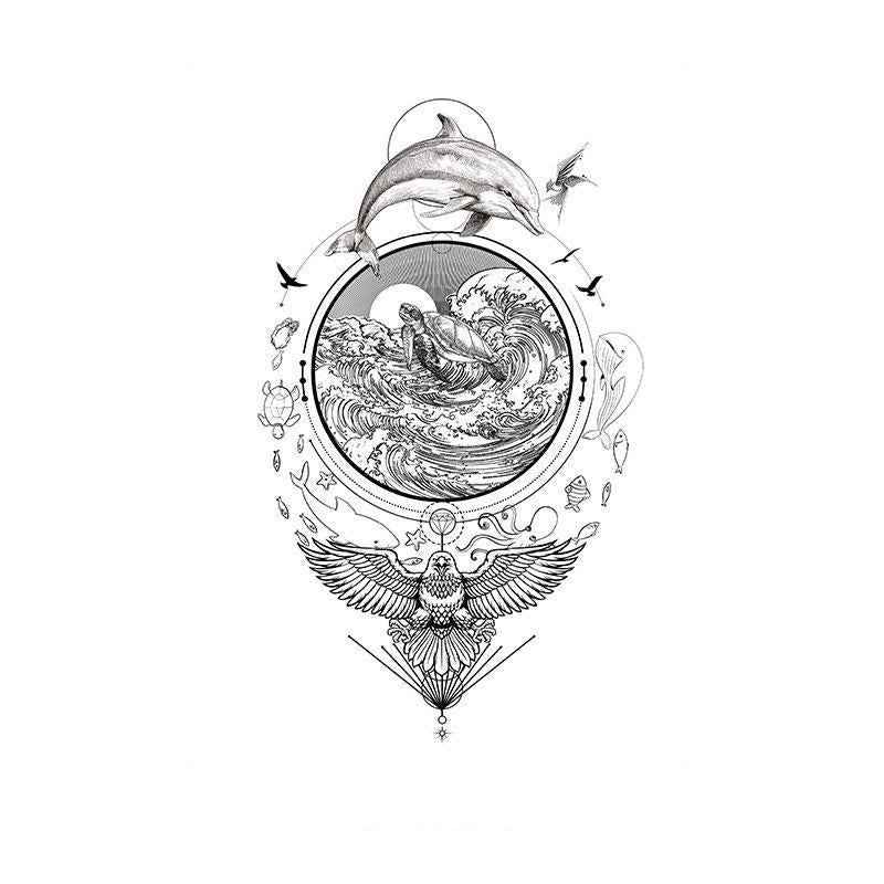 Sea Creatures & Eagle