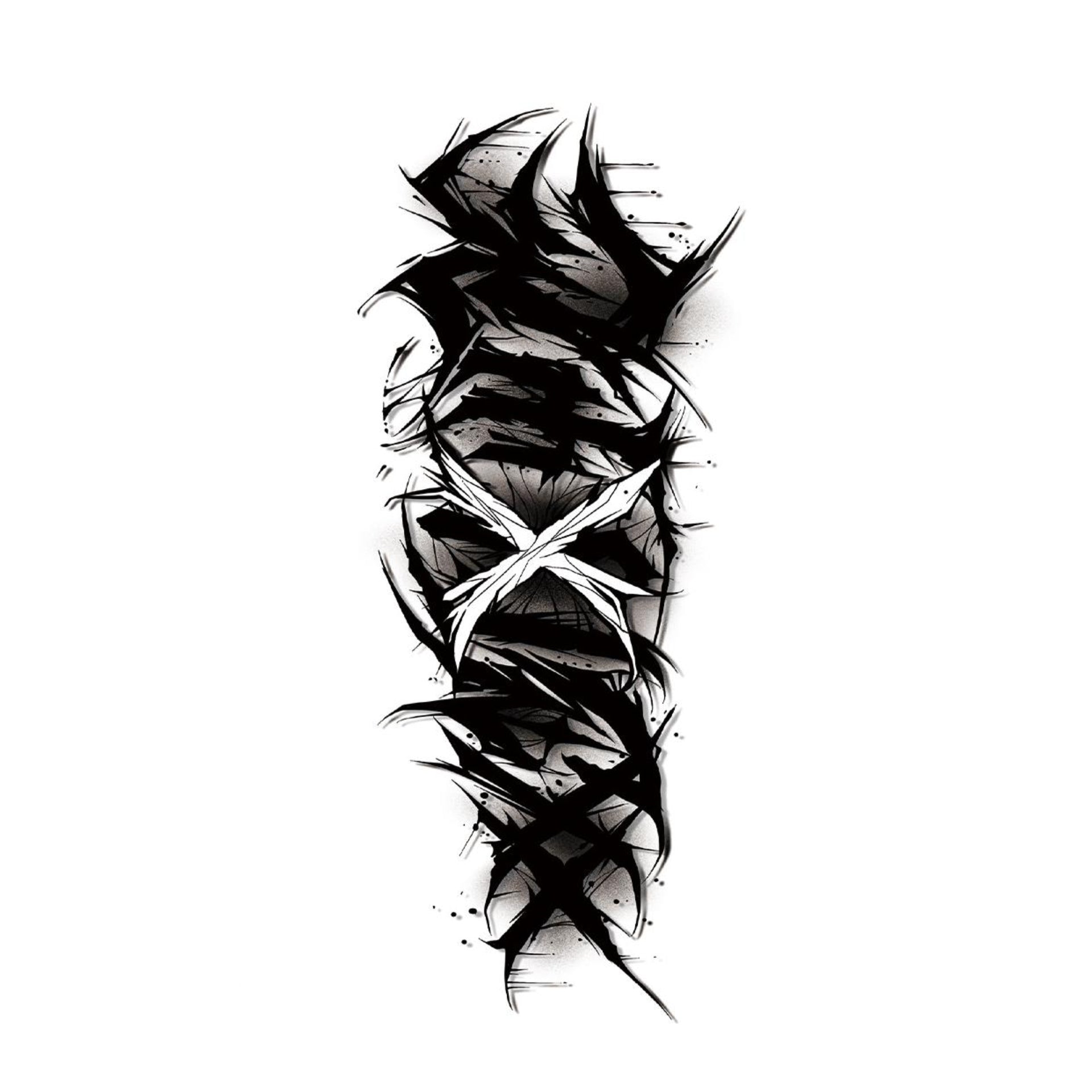 Sharp Splatter Tribal with Cross