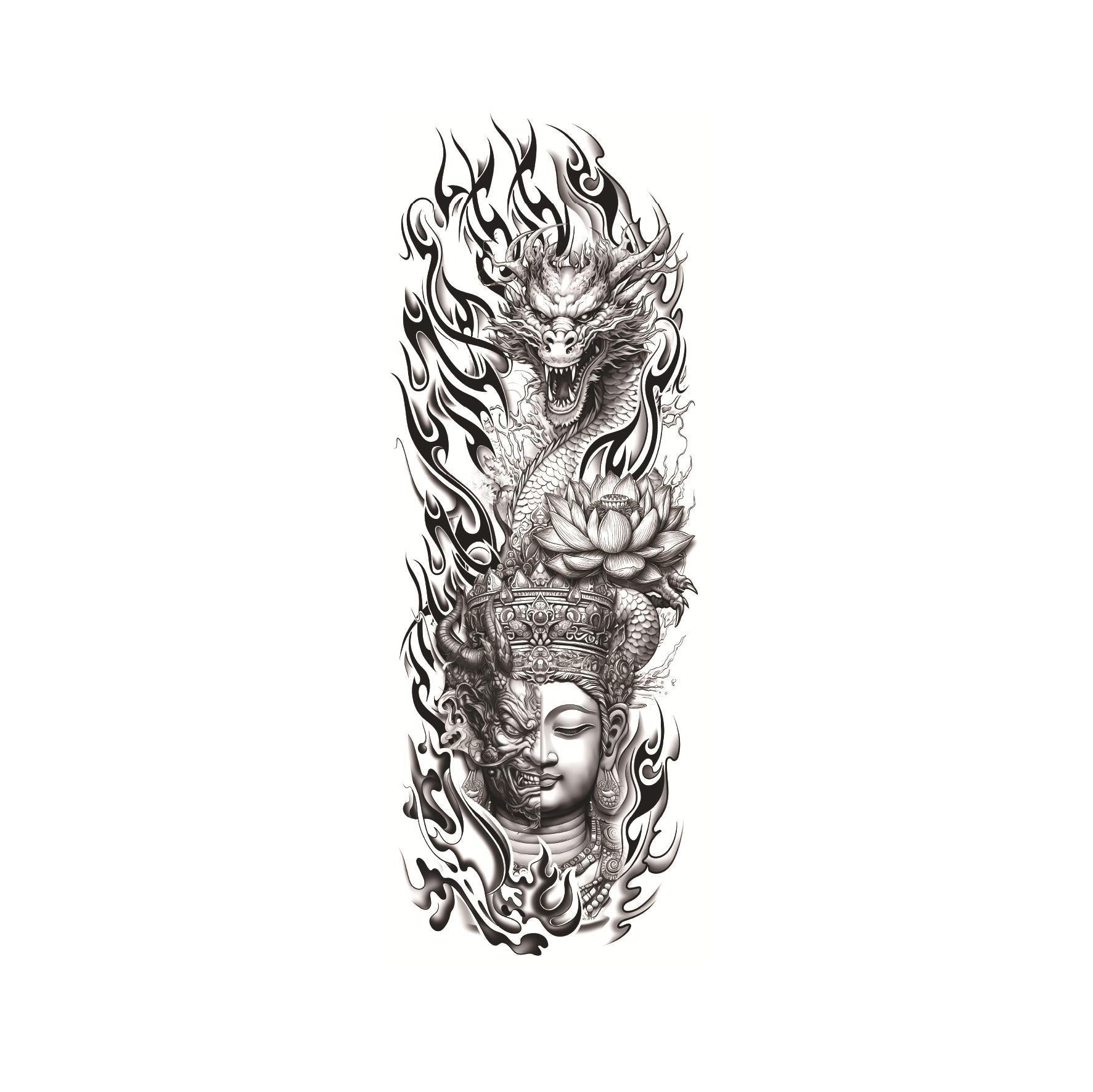 Dragon & Dual Buddha-Demon