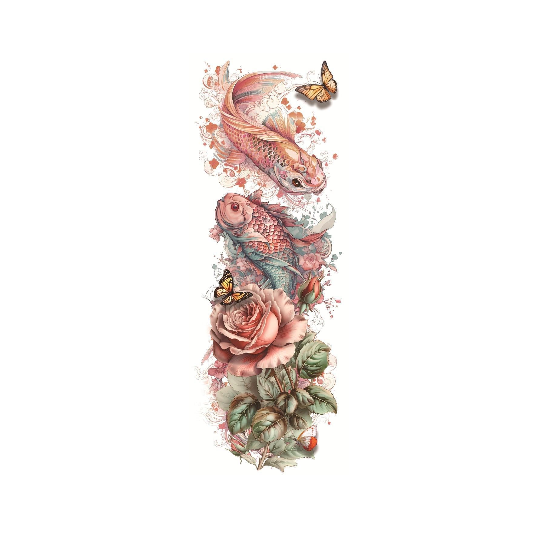 Koi Fish & Rose