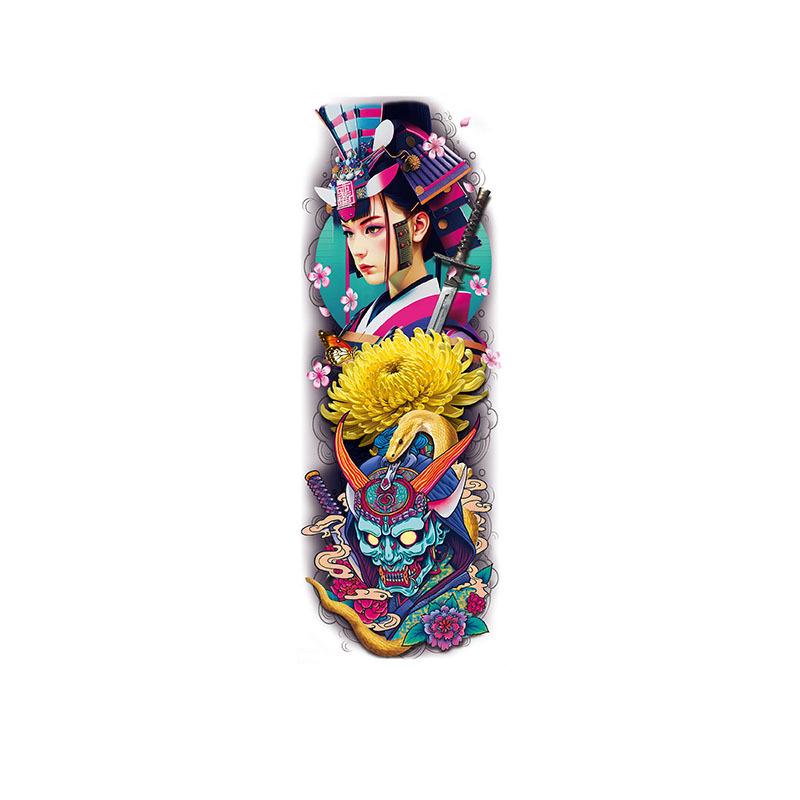 Geisha, Chrysanthemum & Demon Mask