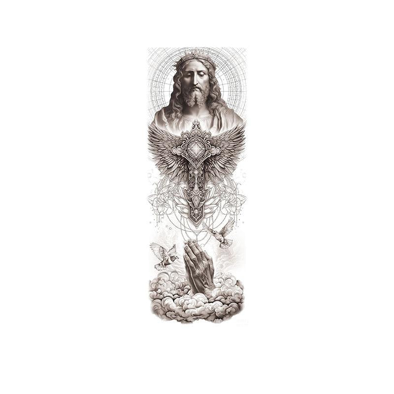 Monochrome Jesus & Praying Hands