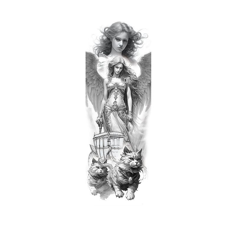 Winged Goddess with Cat Chariot