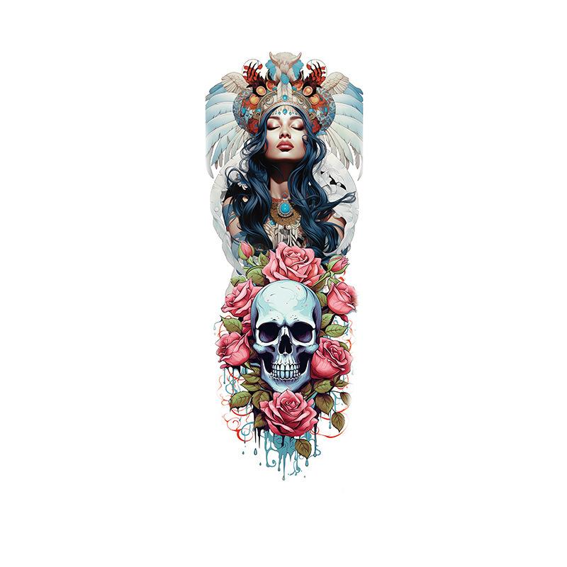 Tribal Goddess with Skull & Roses