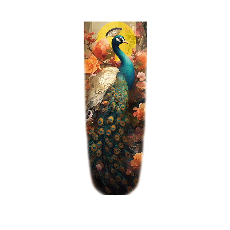 Peacock in Floral Background