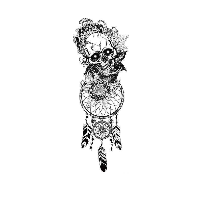 Skull, Dreamcatcher & Chrysanthemum