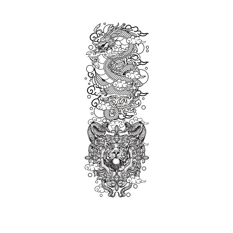 Dragon & Tiger in Ornate Frame