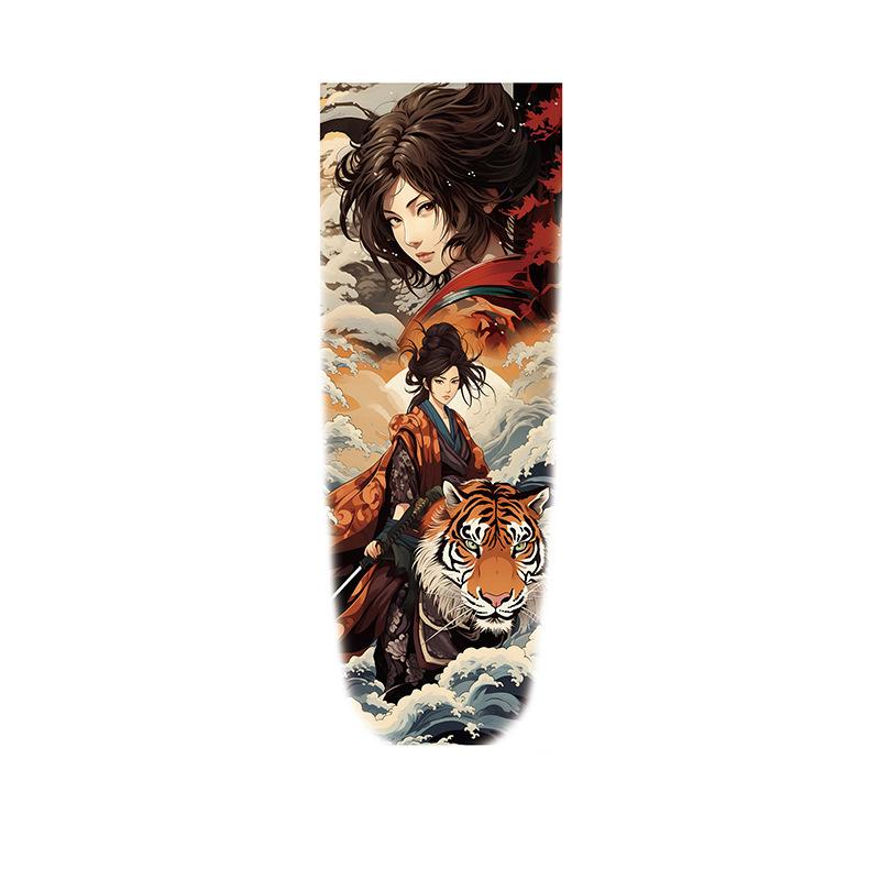 Samurai Maiden & Tiger in Waves