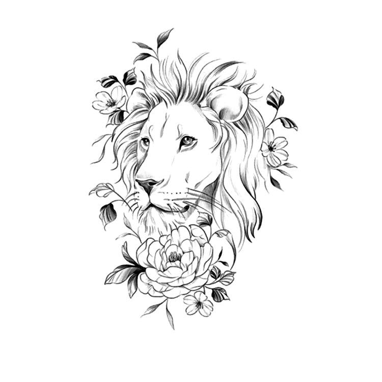 Lion Outlined - Utottoo